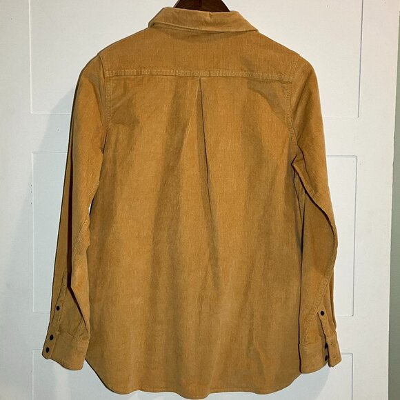 OLD RANCH Women's Size Medium Corduroy Coat Jacket Mustard Yellow With Pockets - Picture 3 of 10